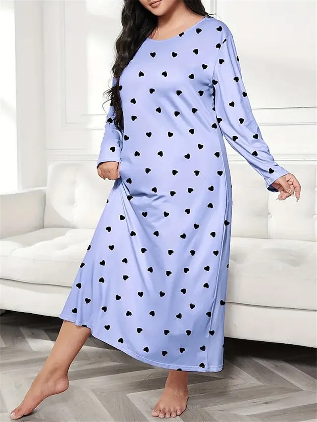 Butterfly Heart Women's Plus Size Nightshirt - Elegant and Comfortable Choice