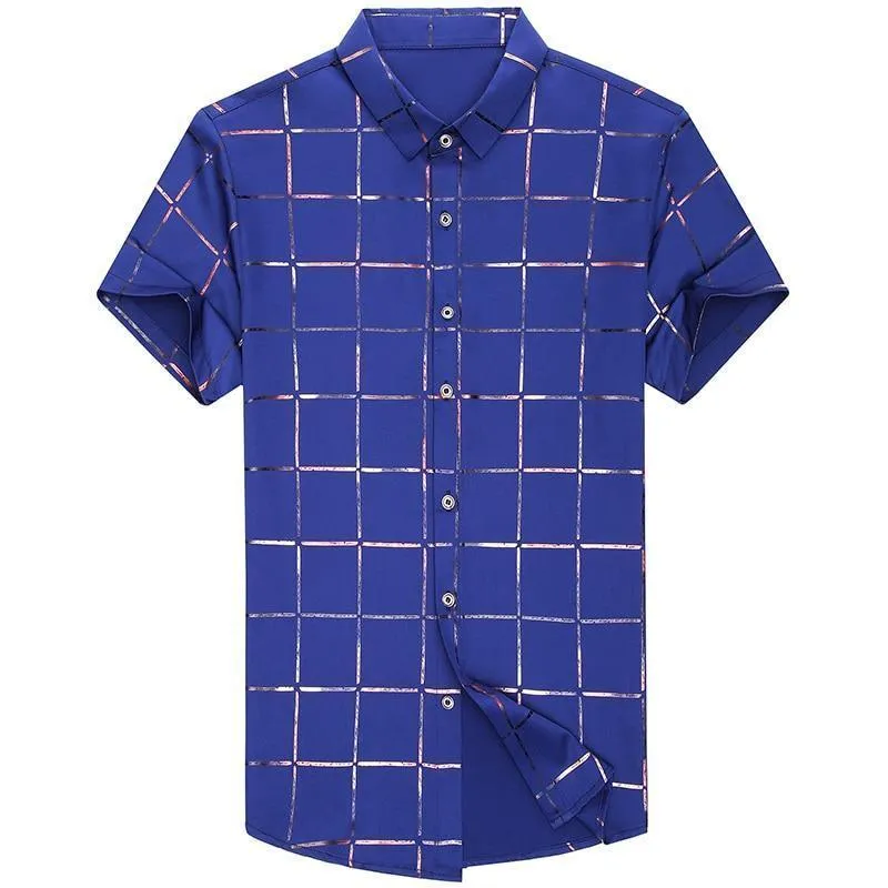 Casual Summer Plaid Shirt For Men