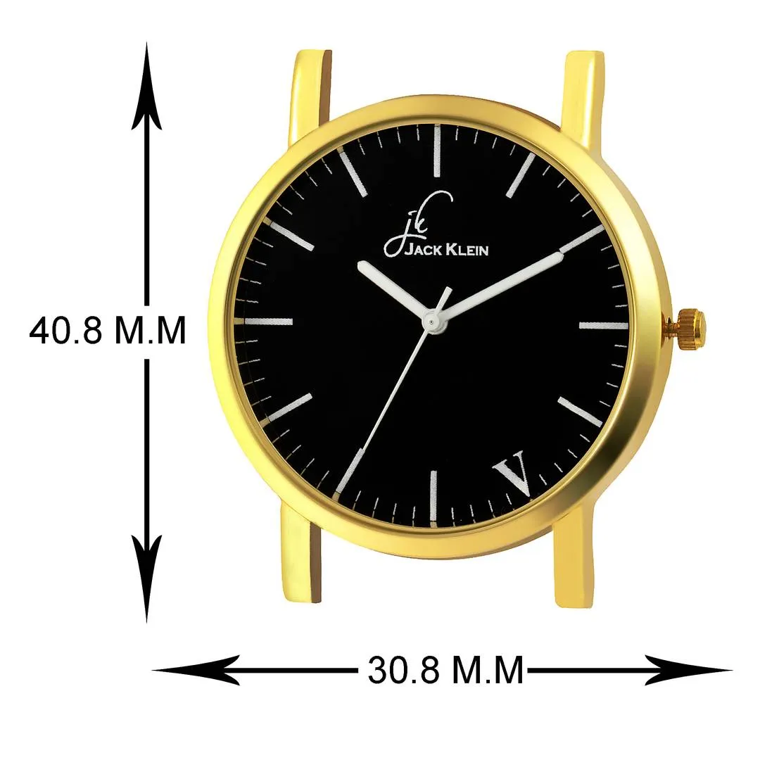 Classic Black Dial Golden Wrist Watch