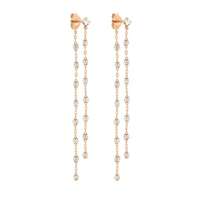 Classic Gigi dangling Sparkle diamond earrings, Rose Gold