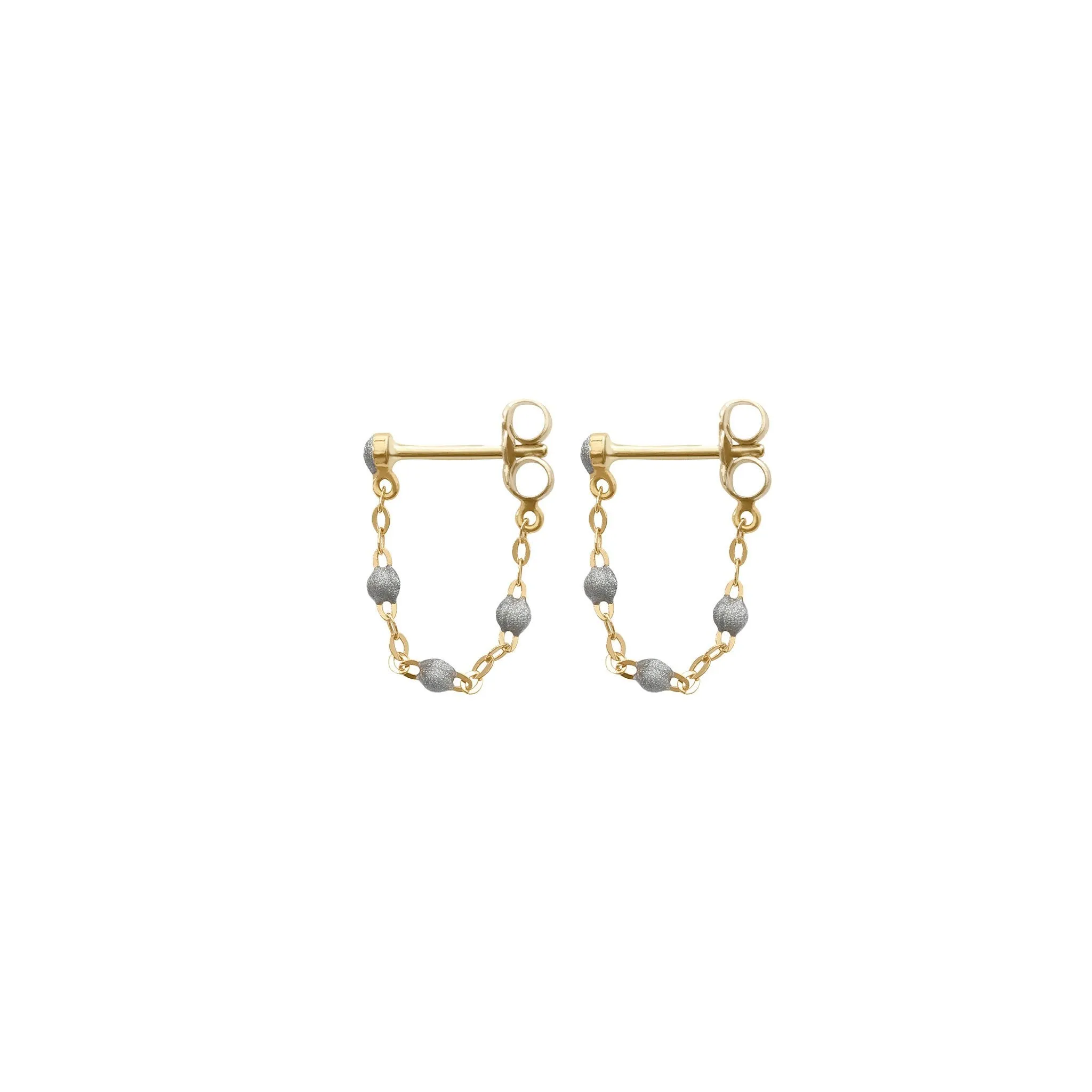 Classic Gigi Silver earrings, Yellow Gold