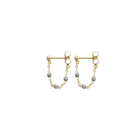 Classic Gigi Silver earrings, Yellow Gold