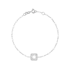 Classic Gigi White Treasure Bracelet, White Gold, 6.7"