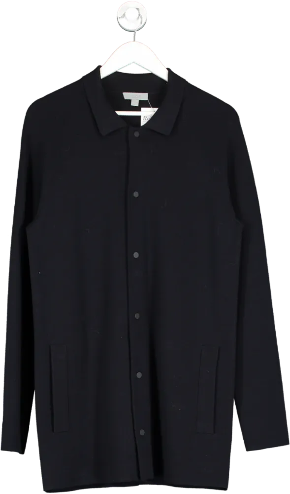 cos Black Knit Overshirt UK S