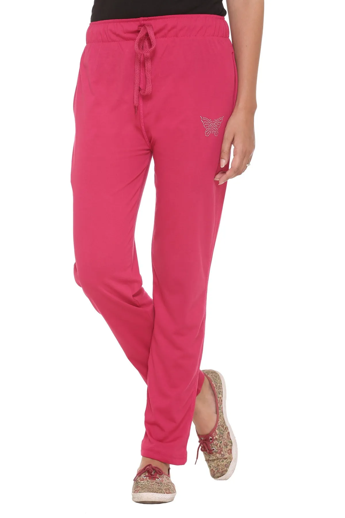 Cotton Track Pants For Women Pack of 2 (Pink & Grey)