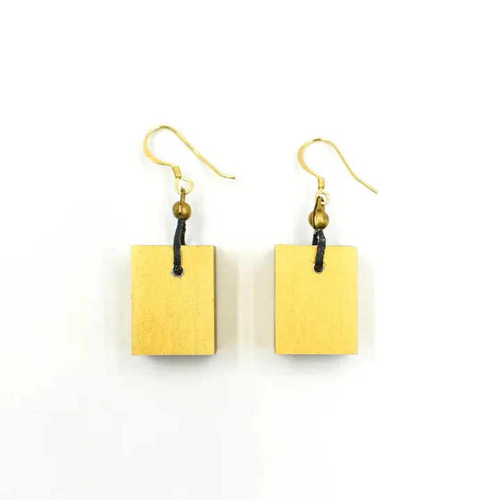 Cube Earrings | Gold