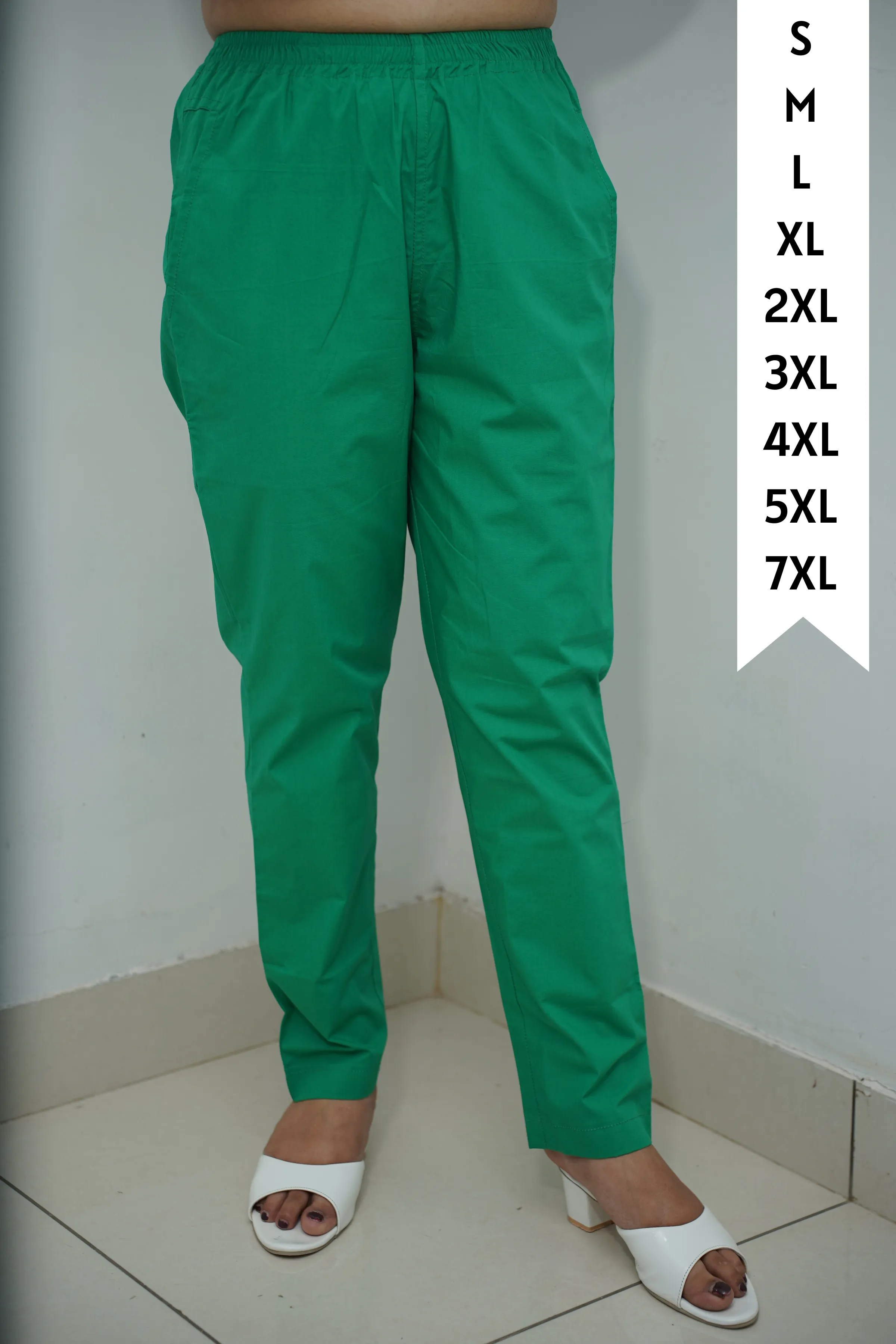 Dark Green Cotton Kurti Pant