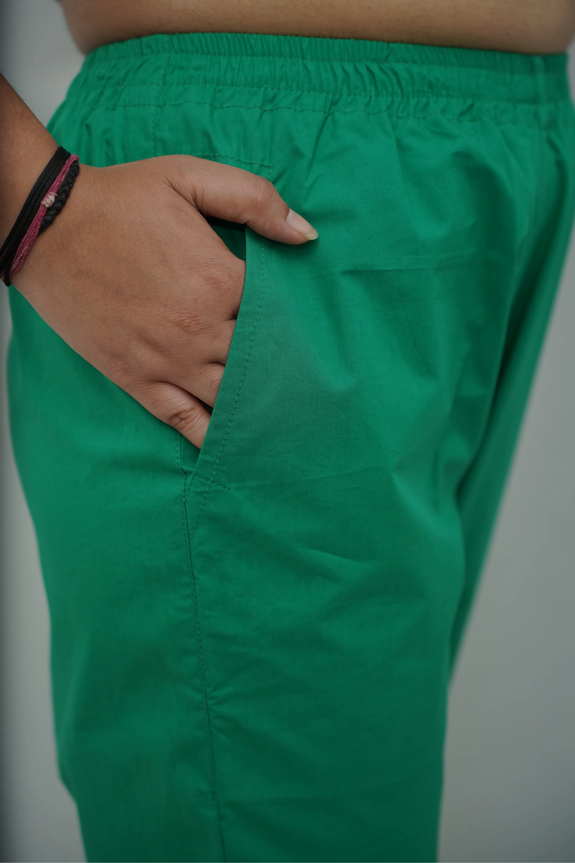 Dark Green Cotton Kurti Pant