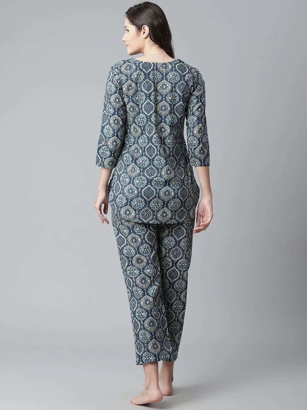 Divena  Indigo Cotton Nightwear/Loungewear