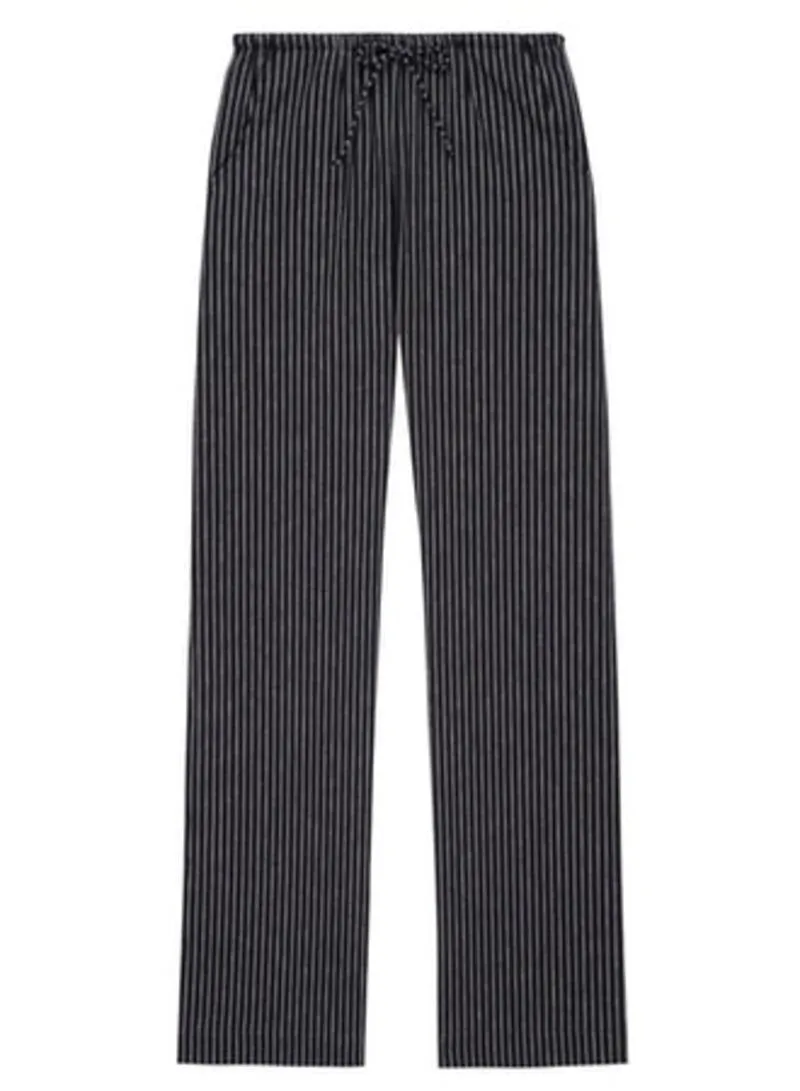 Donni The Linen Stripe Drawstring Pant Navy Stripe