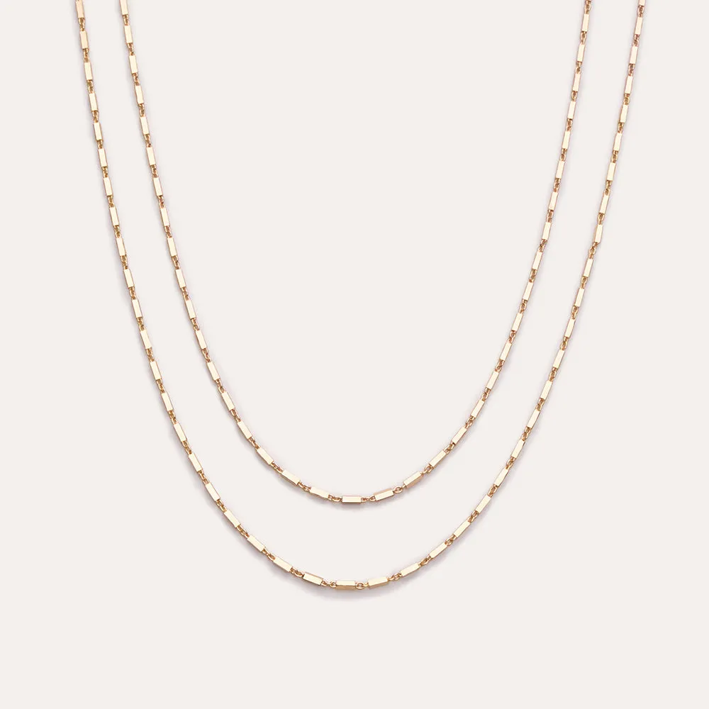 Double Chain Silver Necklace