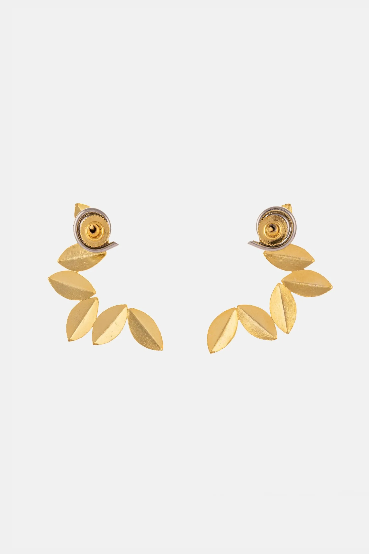 Dusty Golden Leaf Earrings