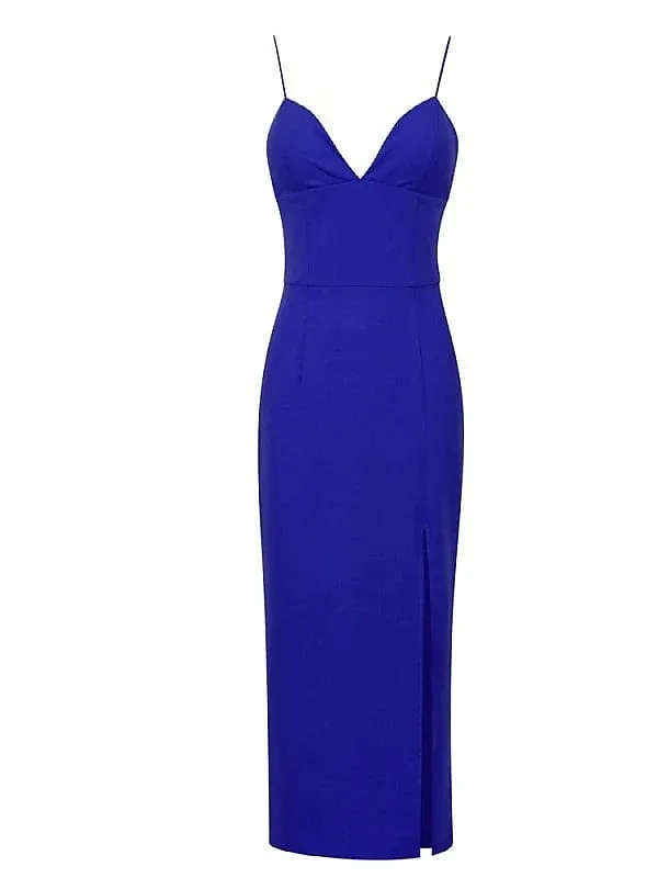 Elegant Spaghetti Strap Midi Dress for Women - Perfect for Summer and Spring Events