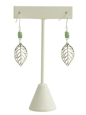 Elm Leaf / Jade Earrings