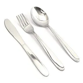 Embassy (Classic by Embassy) 18-Pieces Cutlery Set - 6 Dessert Spoons, 6 Dessert Forks & 6 Dessert Knives (Sigma, 17 Gauge, Stainless Steel)