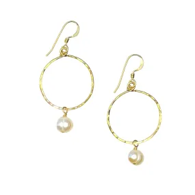 Eternity Hoops-Pink Pearl