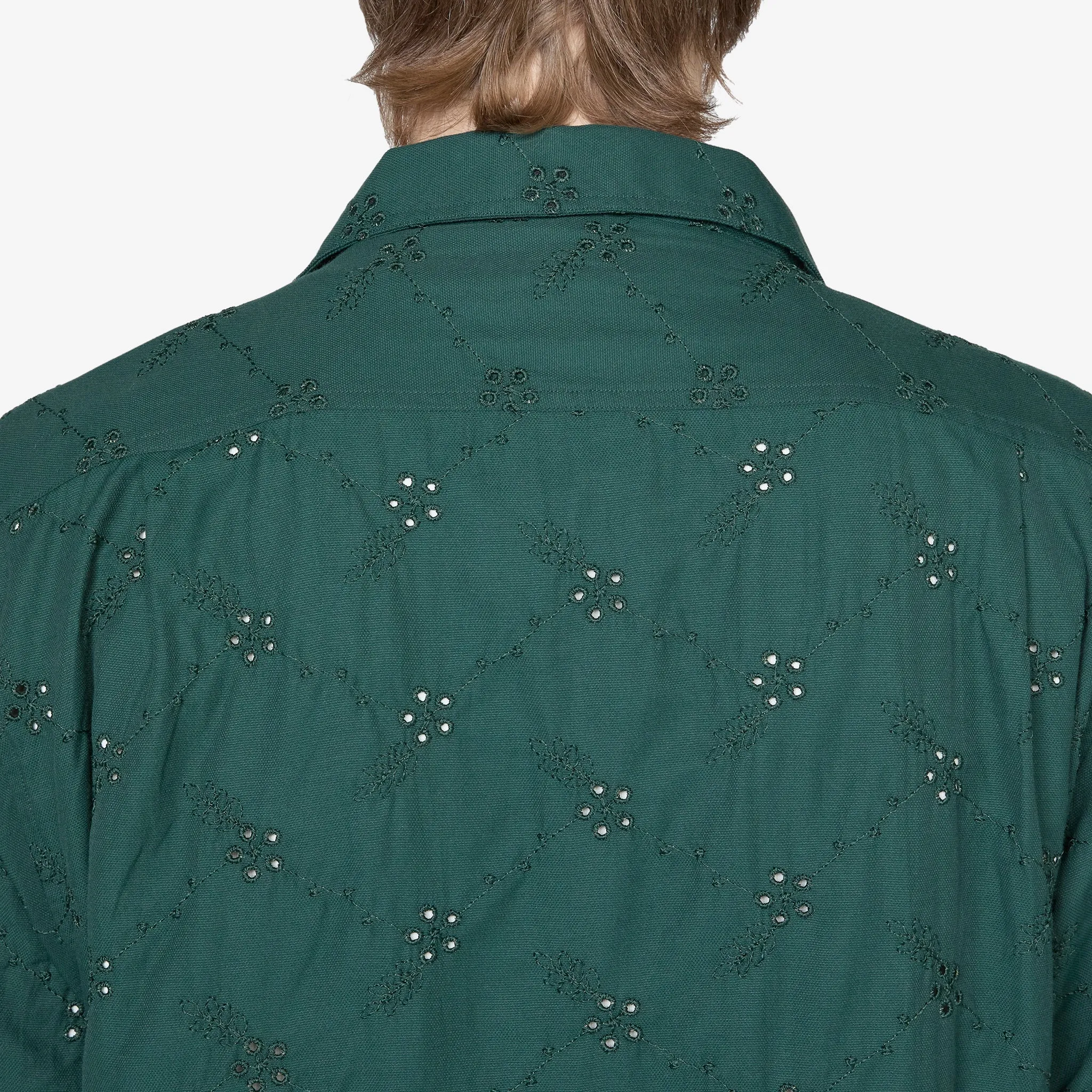 Eyelet Military Jacket Green