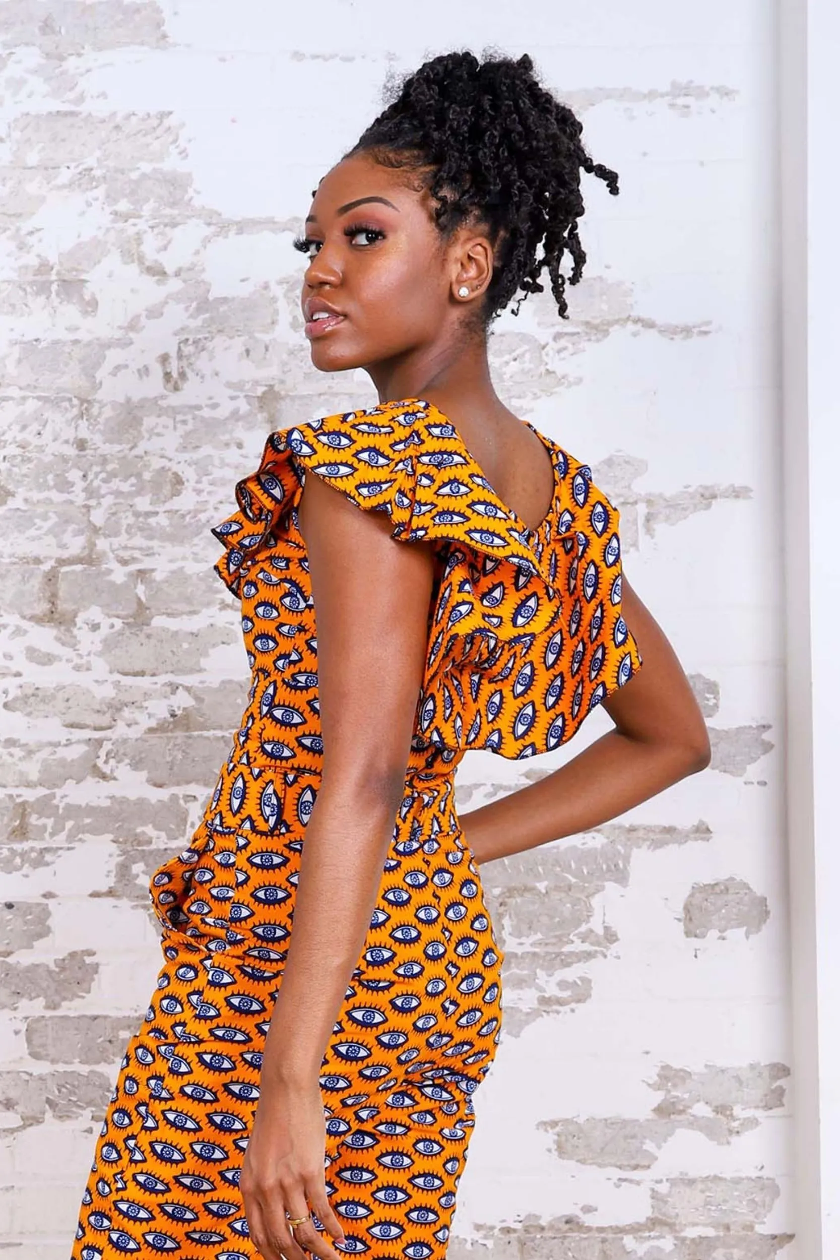 FALINA AFRICAN PRINT CROP TOP