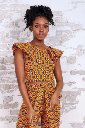 FALINA AFRICAN PRINT CROP TOP