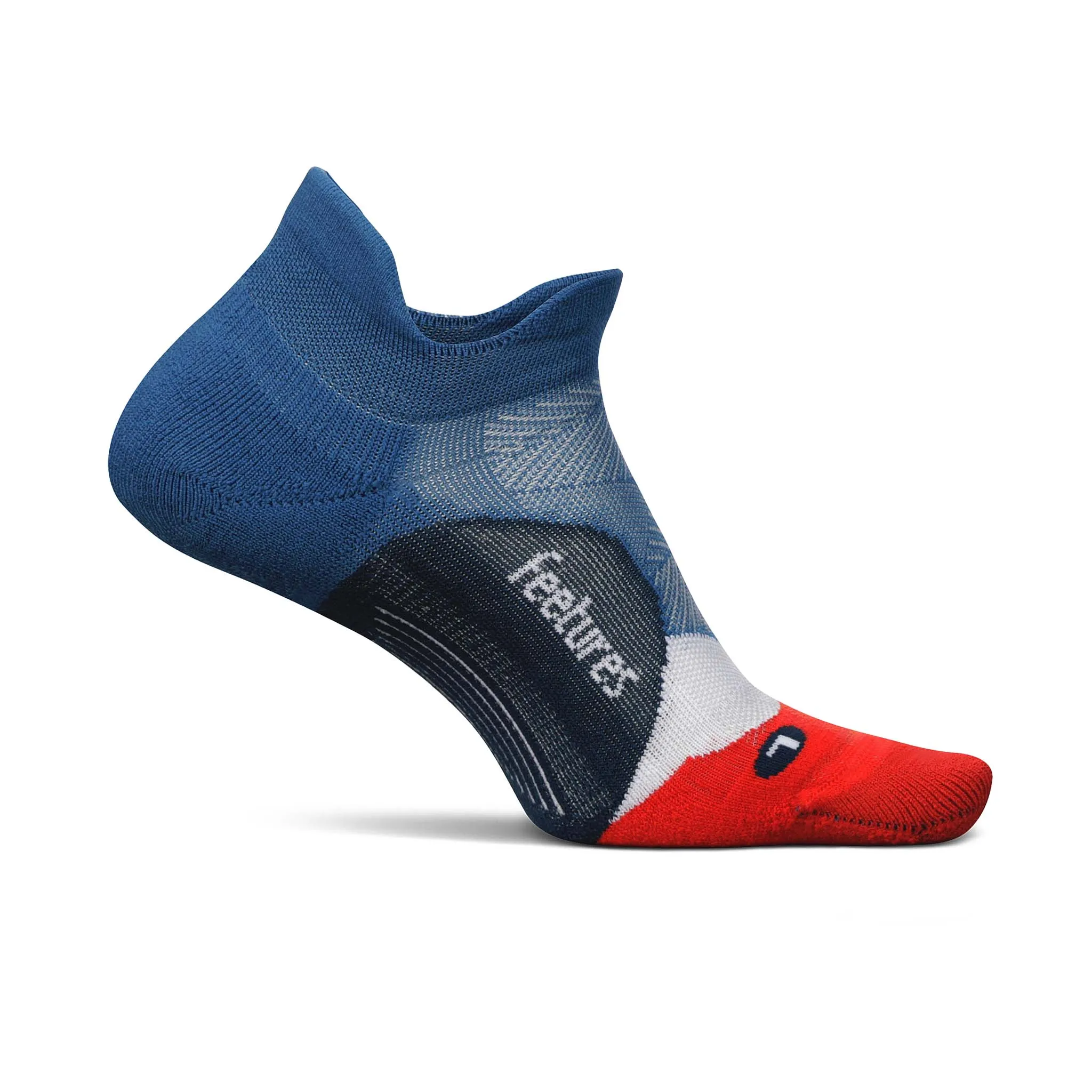 Feetures | Unisex Elite Light Cushion No Show Tab - Atmospheric Blue