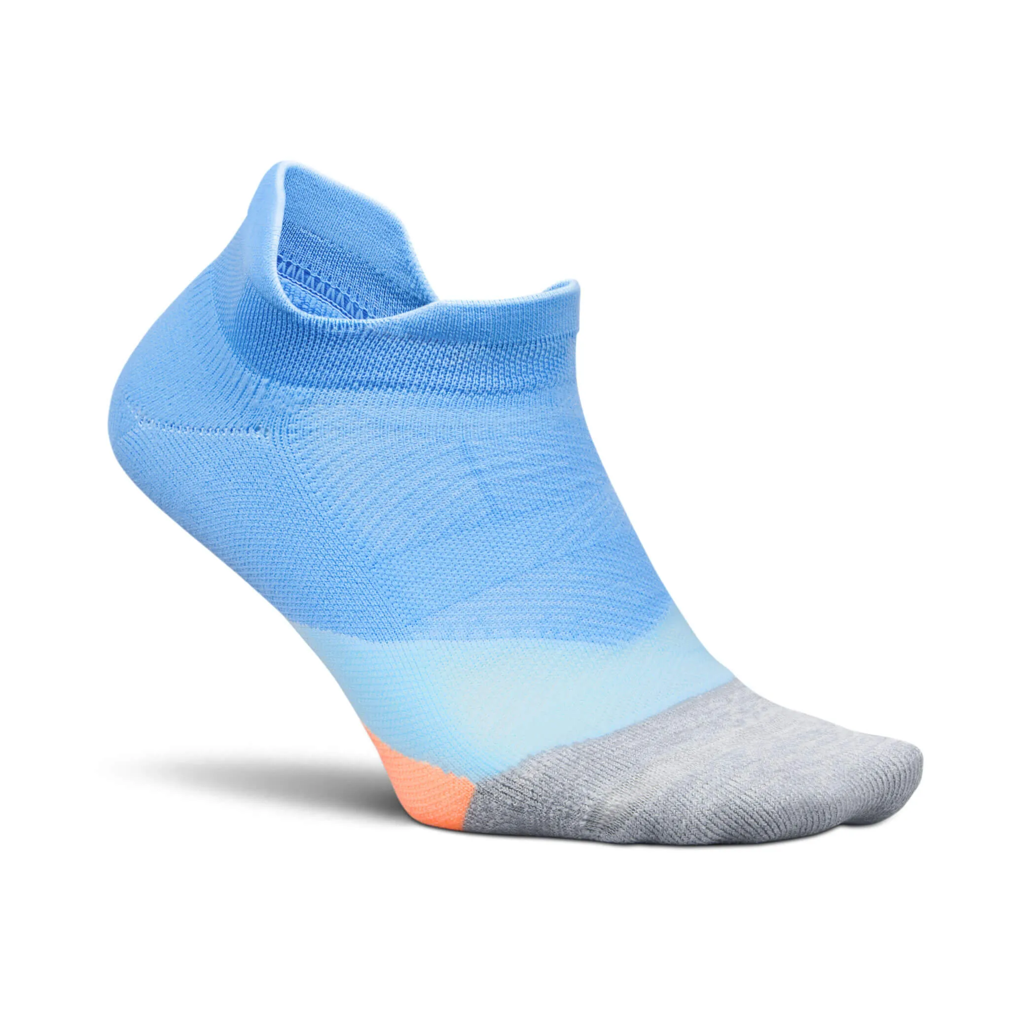 Feetures | Unisex Elite Light Cushion No Show Tab - Blue Burst