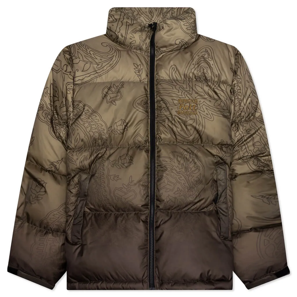 Felt x Bricks & Wood Paisley Butterfly Puffer - Olive