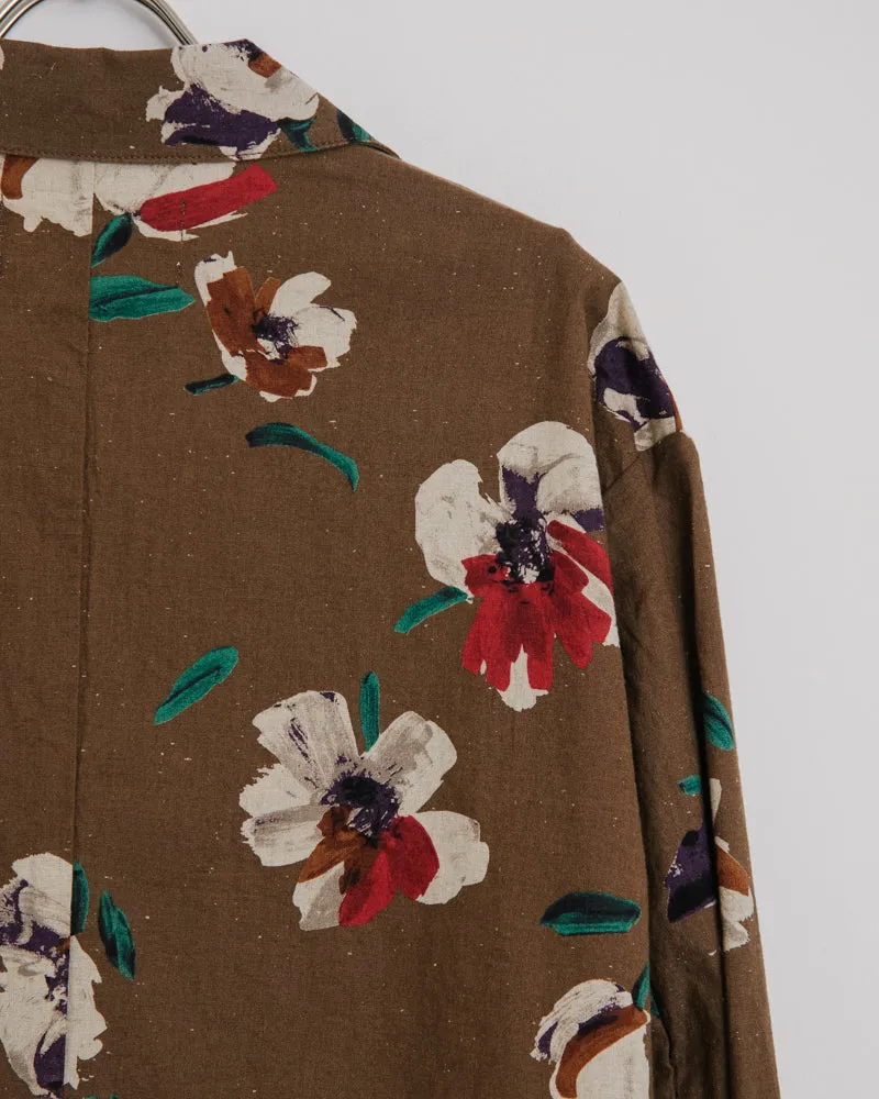 Floral Blazer in Bark