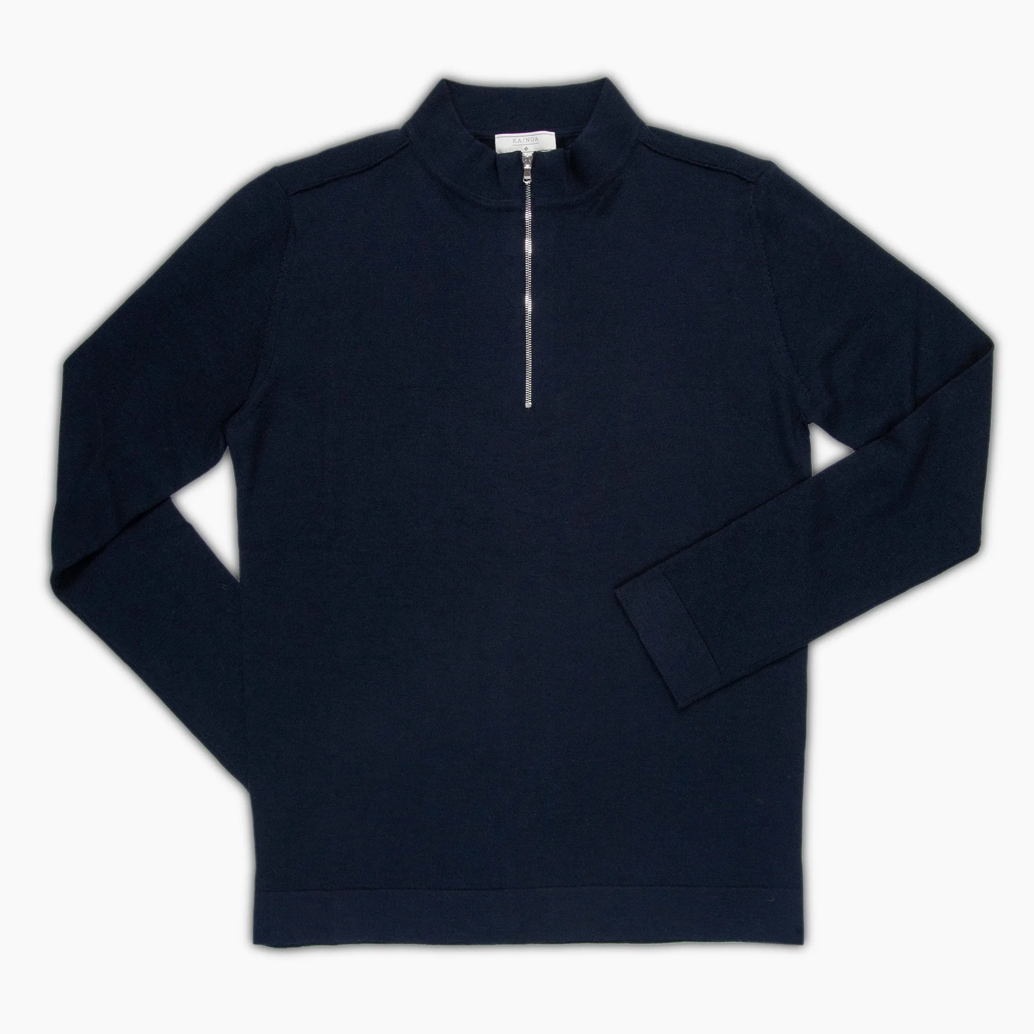 Gad knit half zip jumper in wool