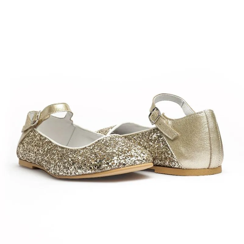 Glitter Ankle Mary Jane in Gold