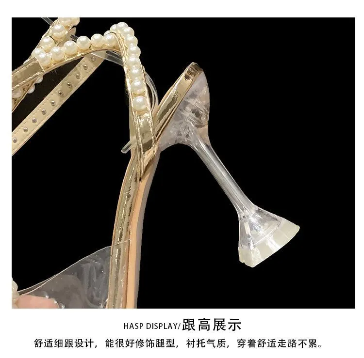 High-Heel Ankle Strap Sandals cc9