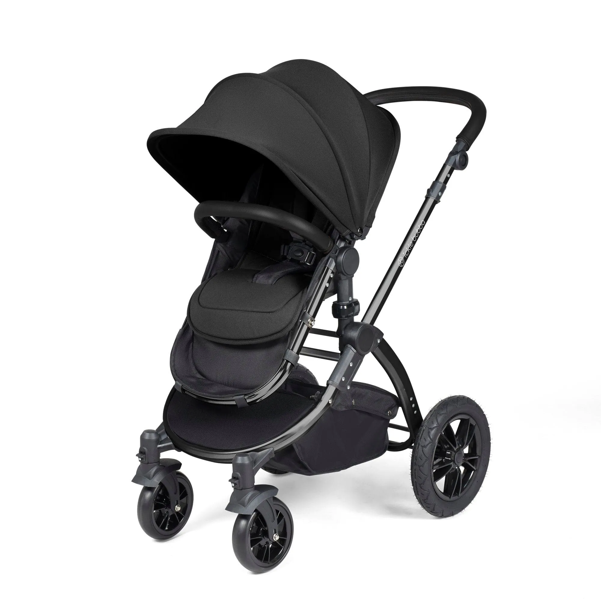 Ickle Bubba Stomp Luxe 3-in-1 I-Size Travel System - Black / Midnight / Black