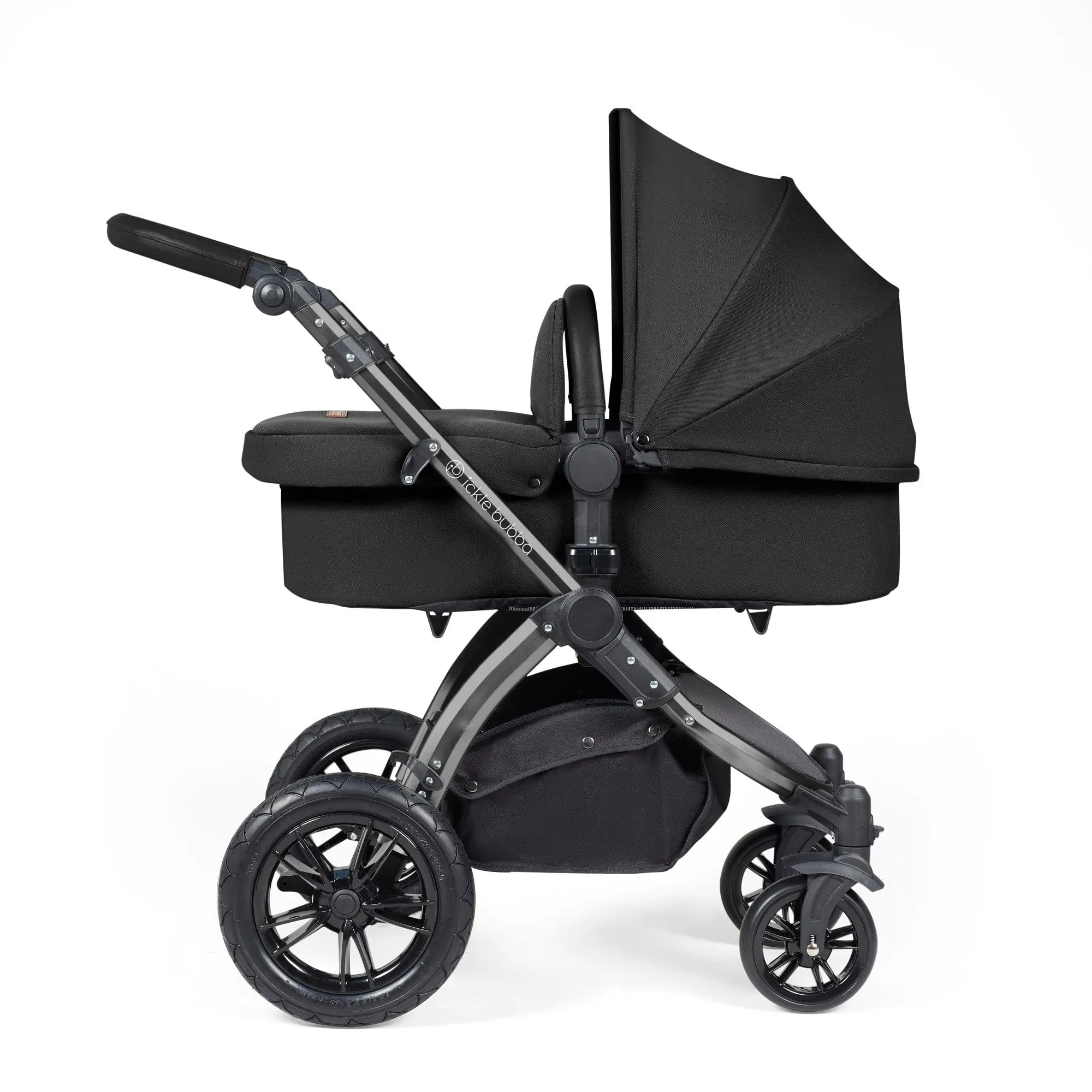 Ickle Bubba Stomp Luxe 3-in-1 I-Size Travel System - Black / Midnight / Black