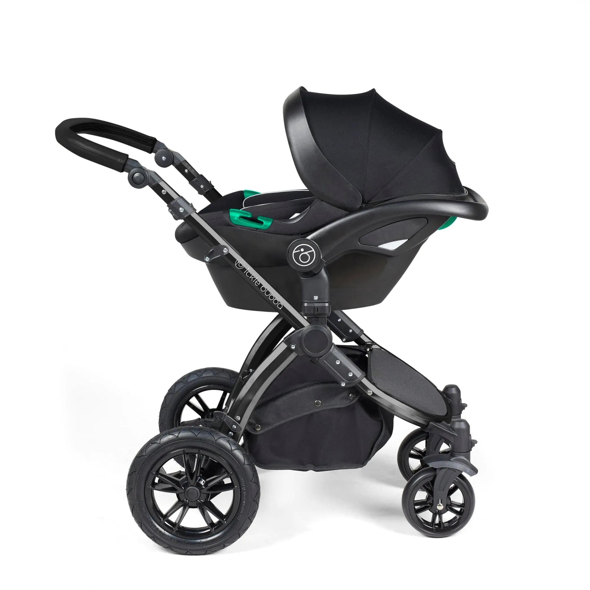 Ickle Bubba Stomp Luxe 3-in-1 I-Size Travel System - Black / Midnight / Black