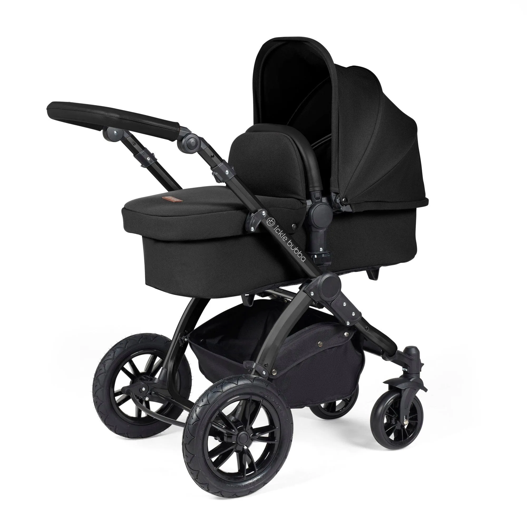 Ickle Bubba Stomp Luxe 3-in-1 I-Size Travel System - Black / Midnight / Black