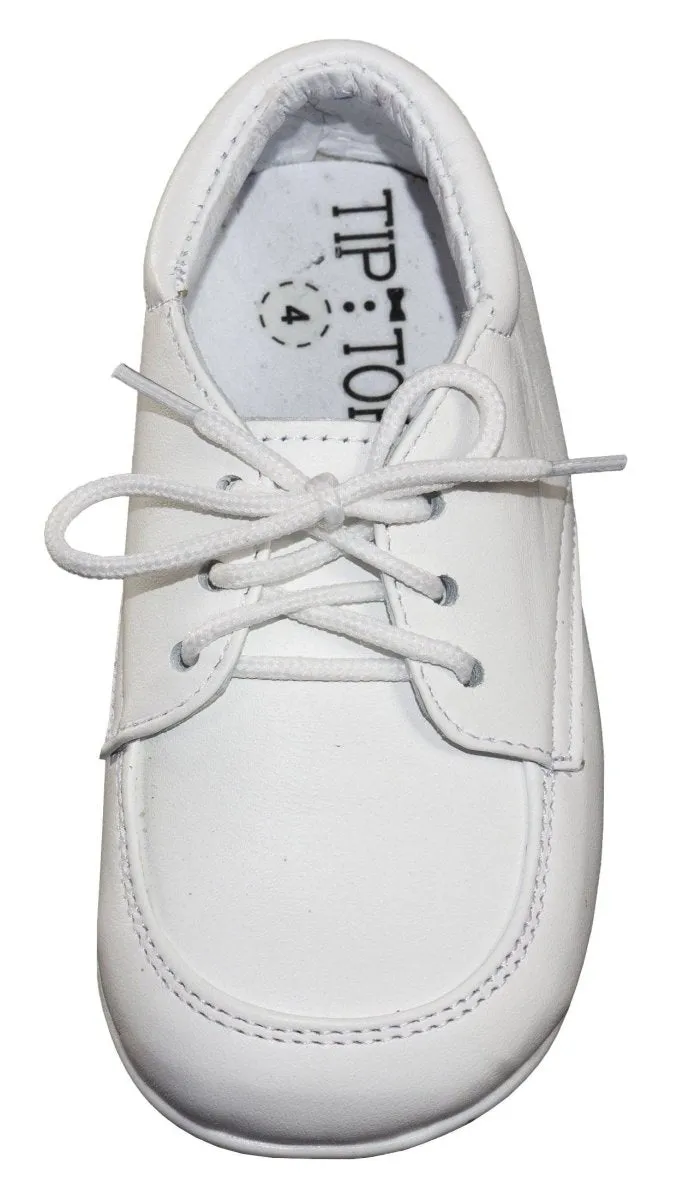 Infant White Formal Lace Up Dress Shoe - Caleb