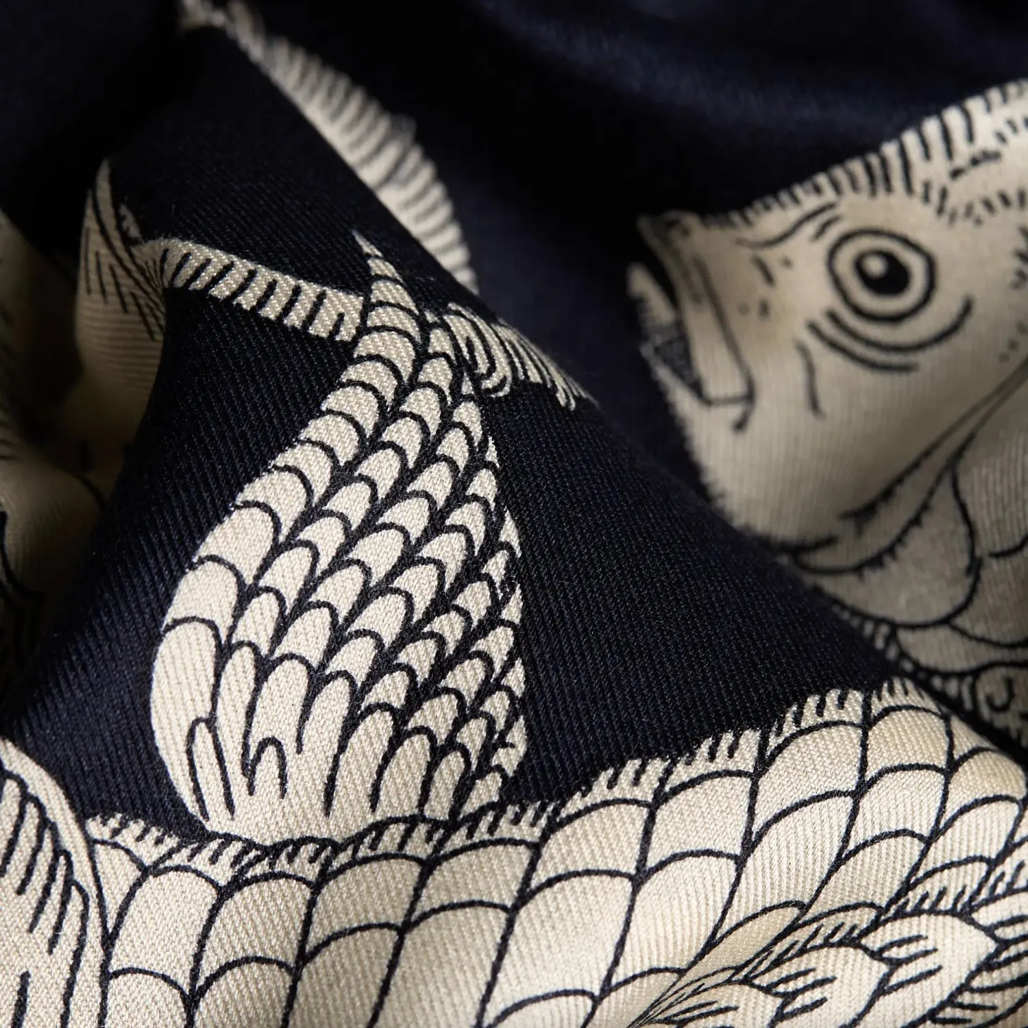 INOUI EDITIONS - Square 130 Astrologie Scarf in Dark Blue