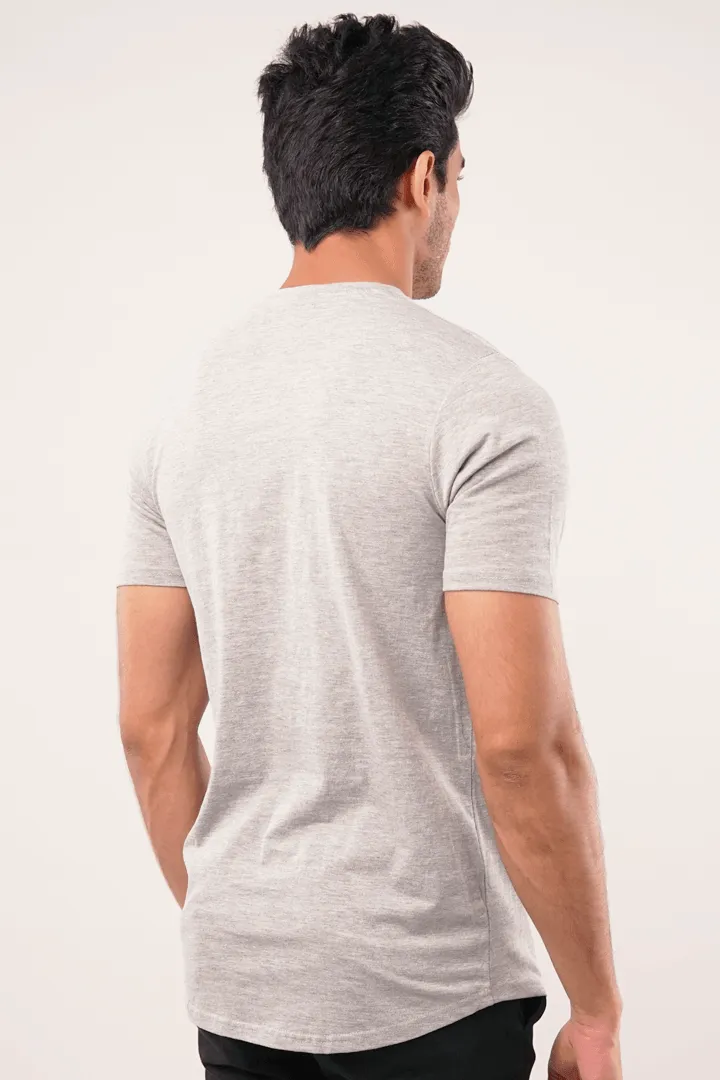 Insipid V-Neck T-Shirt - Heather Grey