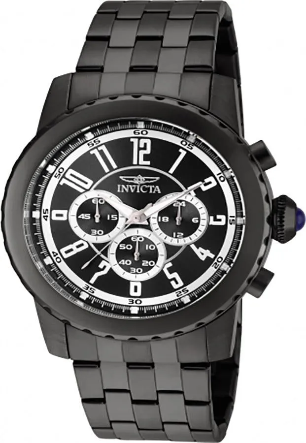 INVICTA Specialty Mens Watch - Black Metal - Chronograph - Black Metal Bracelet