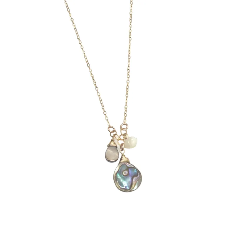 J. Mills Abolone Teardrop Necklace