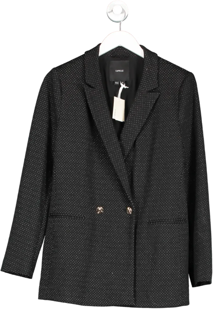 JD Williams Capsule Black Double Breasrted Blazer With Gold Buttons BNWT UK 10