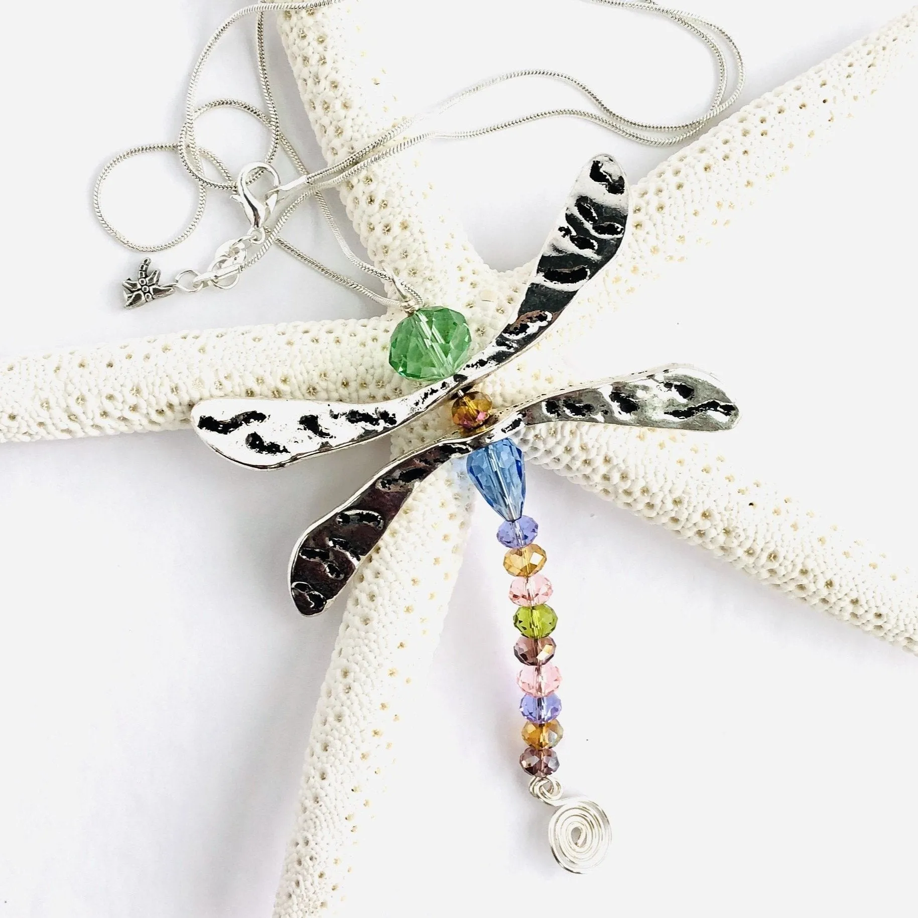 Just Wing It Silver Dragonfly Necklace