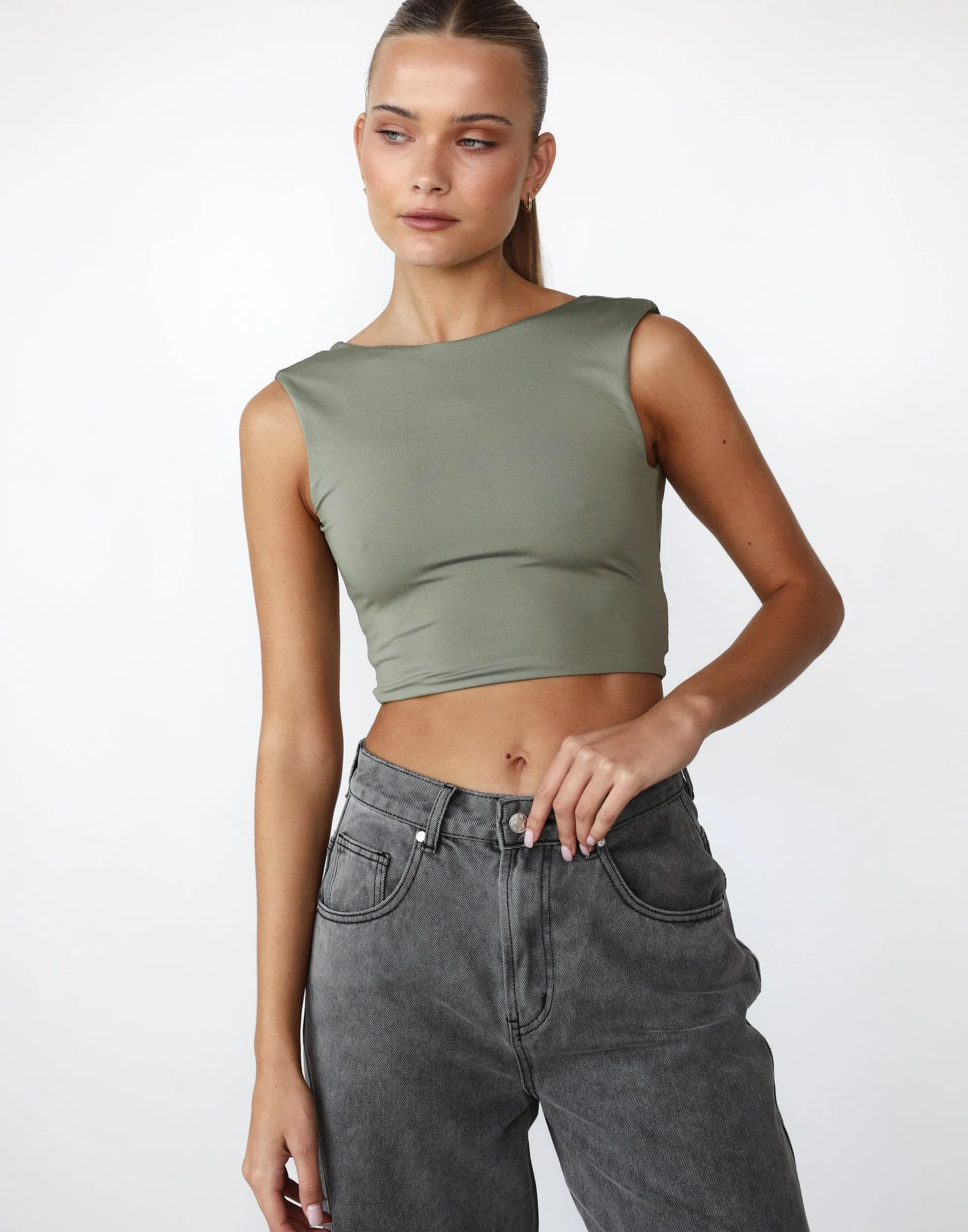 Kayce Crop Top (Pistachio)