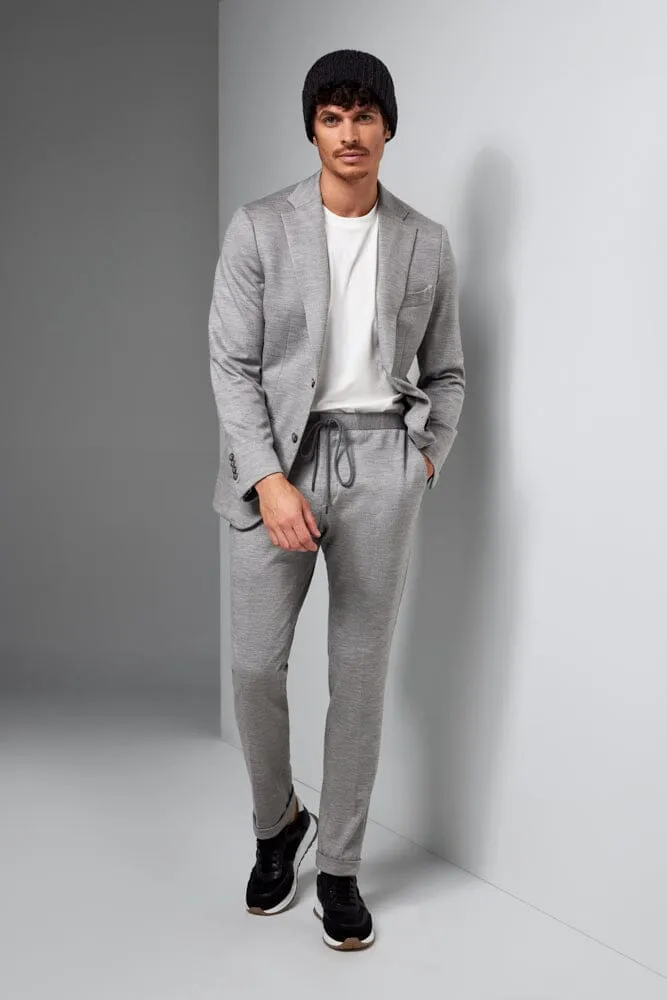 Liam Bailey Wool Jersey Suit - Lt Grey