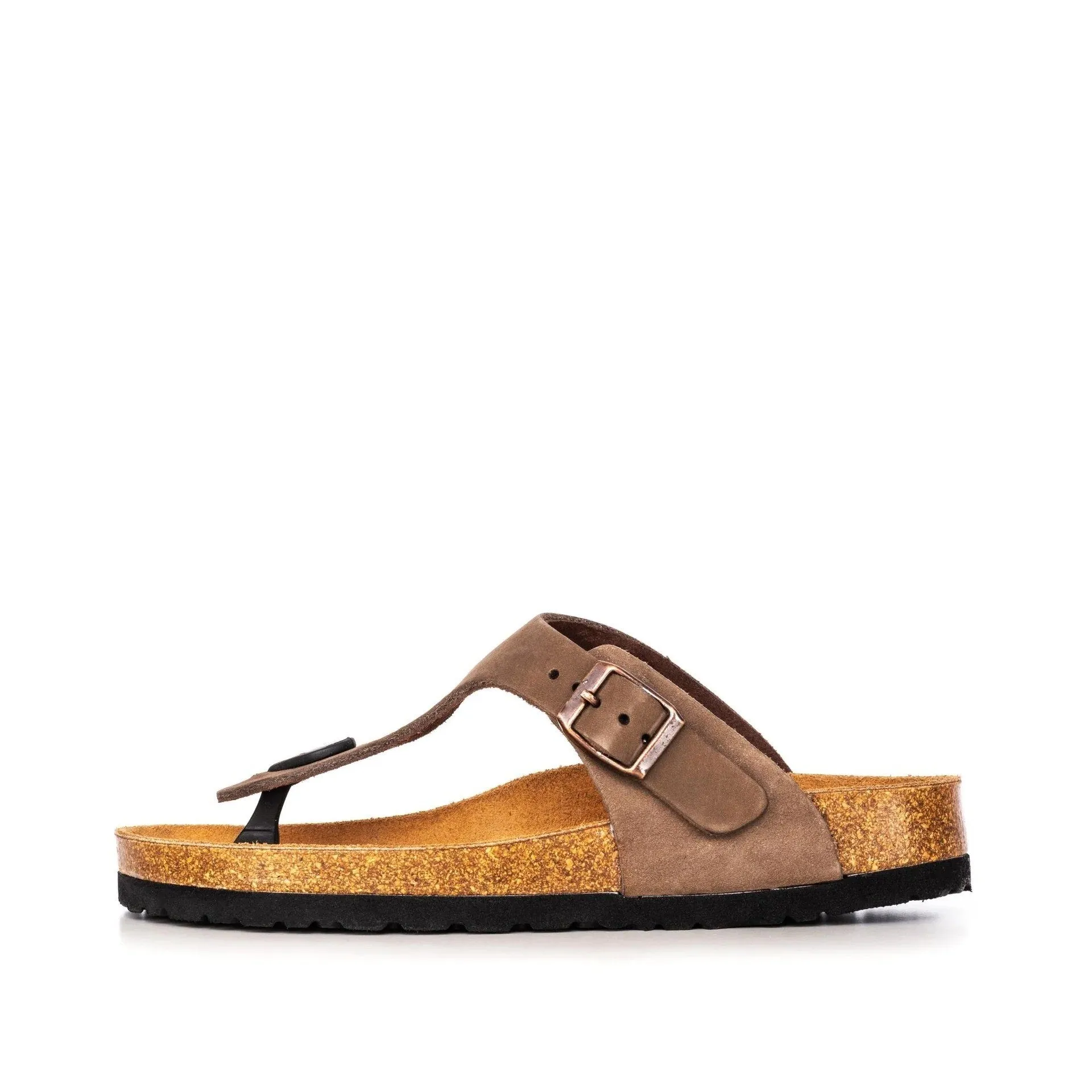 LOTUS BROWN CORK TOE POST SANDAL