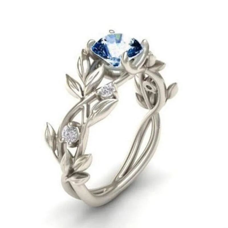 Lucky Vine Blue Gem Ring