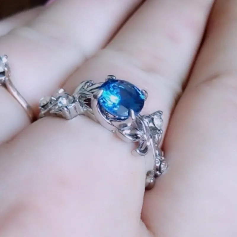 Lucky Vine Blue Gem Ring