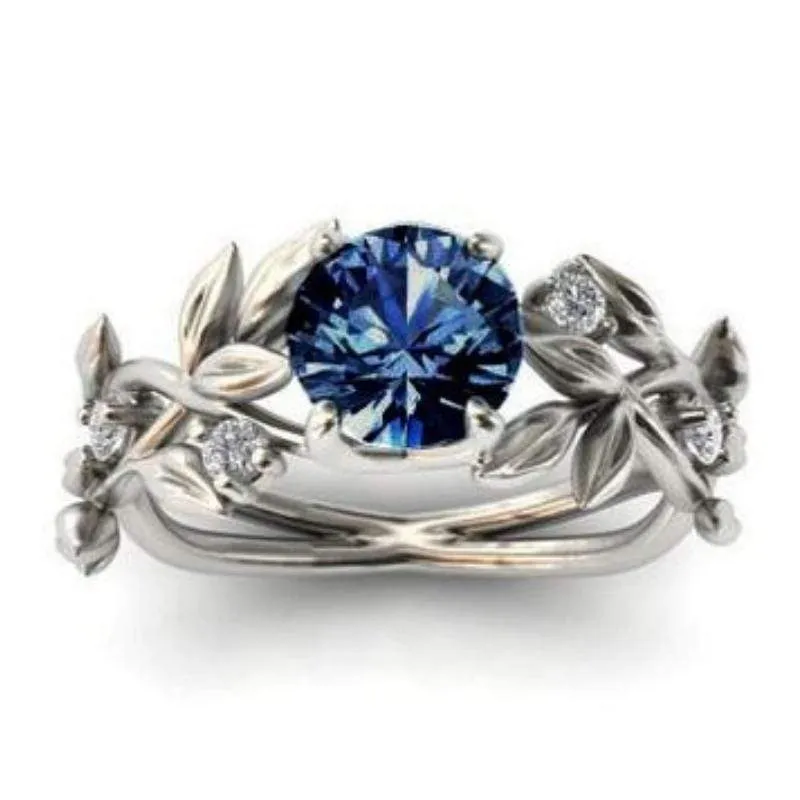 Lucky Vine Blue Gem Ring