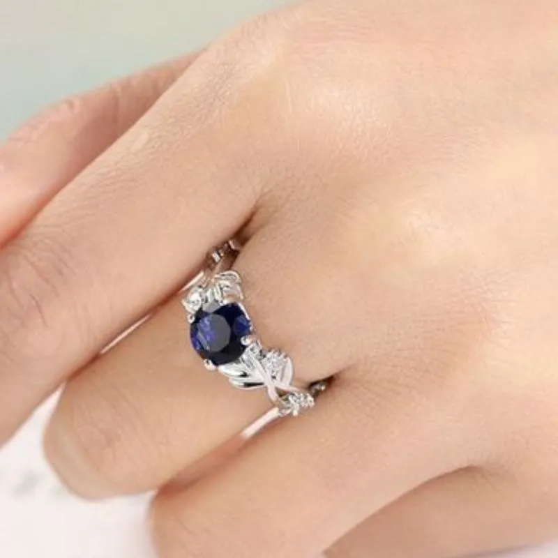 Lucky Vine Blue Gem Ring