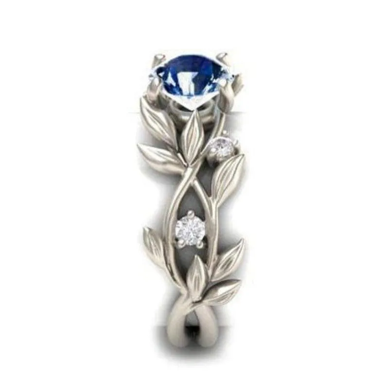 Lucky Vine Blue Gem Ring