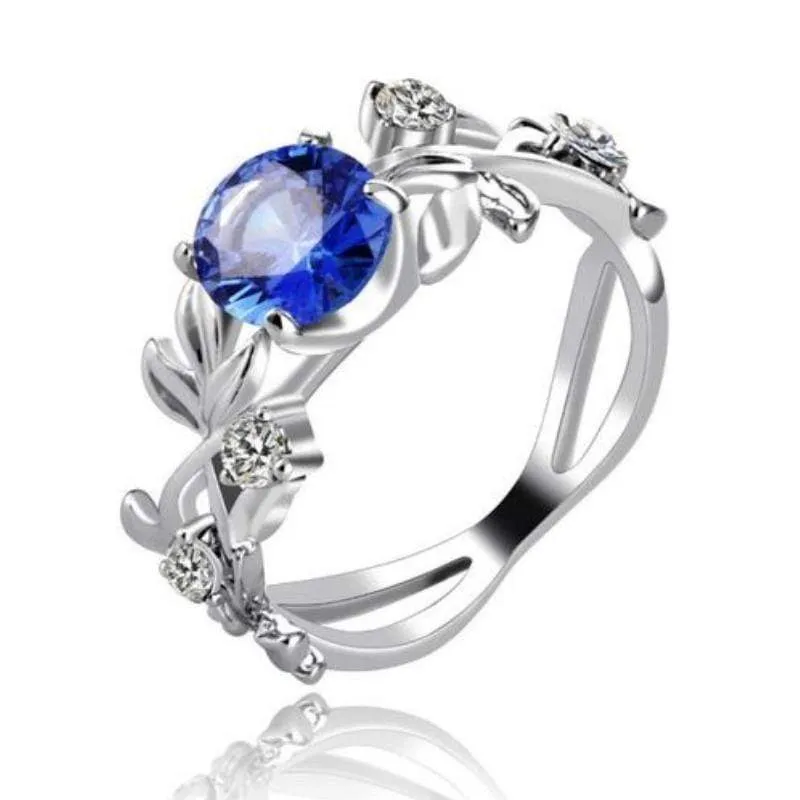 Lucky Vine Blue Gem Ring